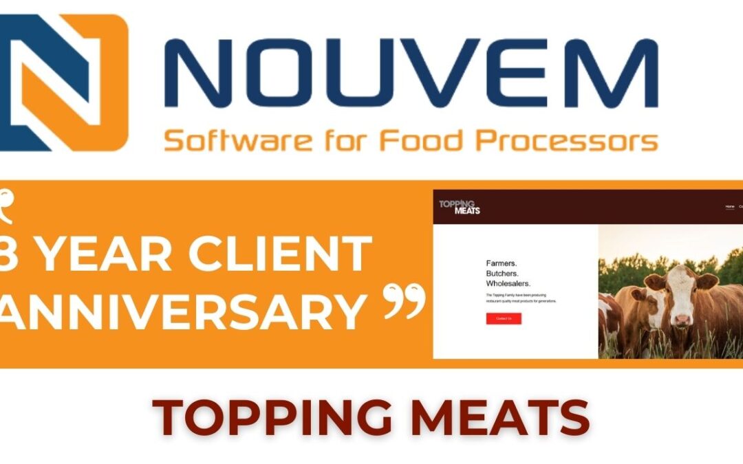 Client Anniversary; Topping Meats  Our very first customer has been with us now for 8 years